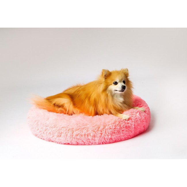 GO GIFT Shaggy pink M - pet bed - 57 x 57 x 10 cm