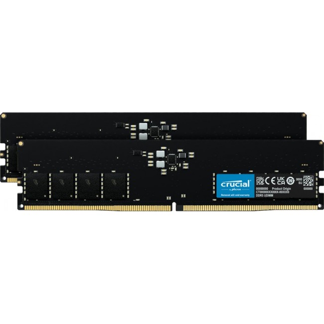 Crucial CT2K32G48C40U5 memory module 64 GB 2 x 32 GB DDR5 4800 MHz Crucial CT2K32G48C40U5 memory module 64 GB 2 x 32 GB DDR5 4800 MHz