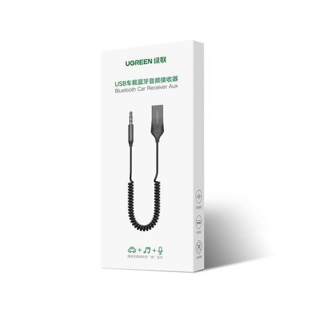Ugreen CM309 Bluetooth 5.0 Audio Receiver USB Cable Audio Adapter AUX Jack Black Ugreen CM309 Bluetooth 5.0 Audio Receiver USB Cable Audio Adapter AUX Jack Black