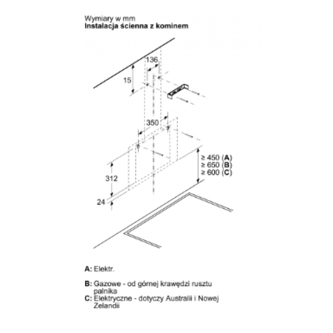 Bosch Serie 6 DWK65DK20 cooker hood Wall-mounted White 430 m3/h A Bosch Serie 6 DWK65DK20 cooker hood Wall-mounted White 430 m3/h A