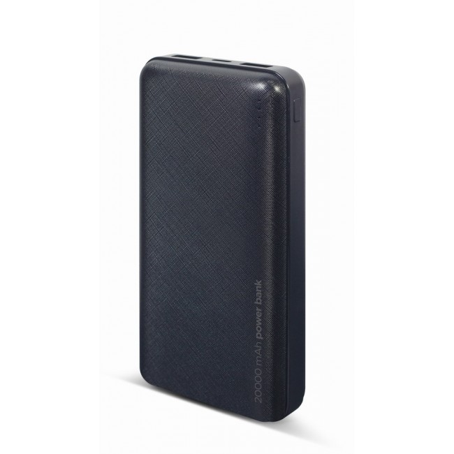 Gembird PB20-02 power bank Lithium Polymer (LiPo) 20000 mAh Black Gembird PB20-02 power bank Lithium Polymer (LiPo) 20000 mAh Black