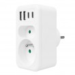 Current socket x2 + 4xUSB Maclean, splitter with 2 sockets, 2xUSB A, 2xUSB C PD 20W, 1x16A + 1x6A, MCE249 F/W Current socket x2 + 4xUSB Maclean, splitter with 2 sockets, 2xUSB A, 2xUSB C PD 20W, 1x16A + 1x6A, MCE249 F/W