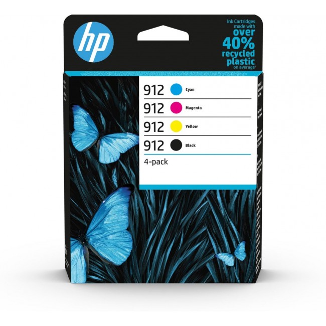 HP 912 4-pack Black/Cyan/Magenta/Yellow Original Ink Cartridges HP 912 4-pack Black/Cyan/Magenta/Yellow Original Ink Cartridges