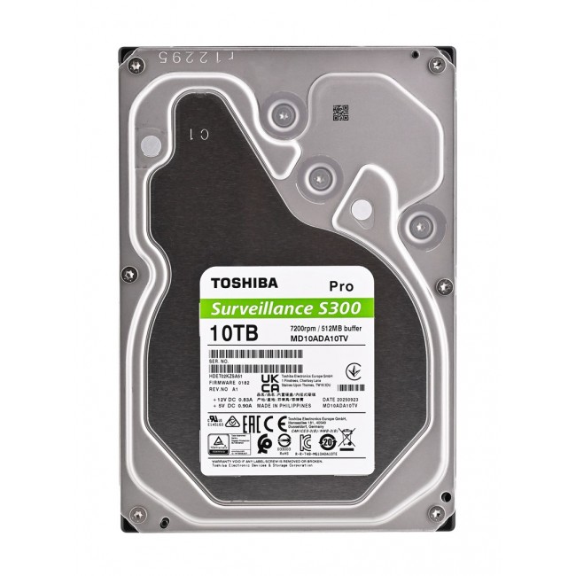 Toshiba S300 Pro Surveillance internal hard drive 10 TB 7200 RPM 512 MB 3.5