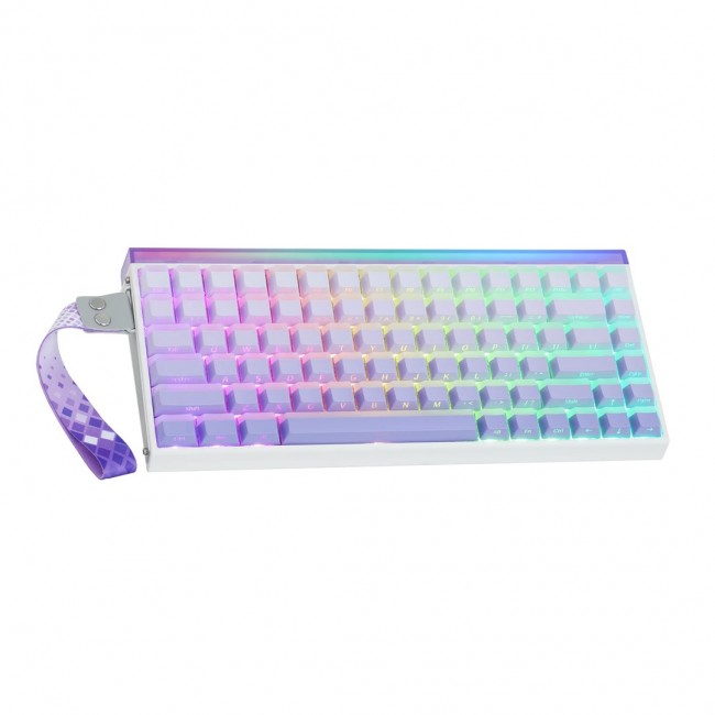 HERO84 HE White+Purple+Gradient+LIGHT JadeKing RGB AULA gasket keyboard