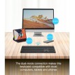 Gembird KB-WPS-03-CYRL Dual-mode pro-business slim wireless keyboard, 2.4G+BT, RU layout