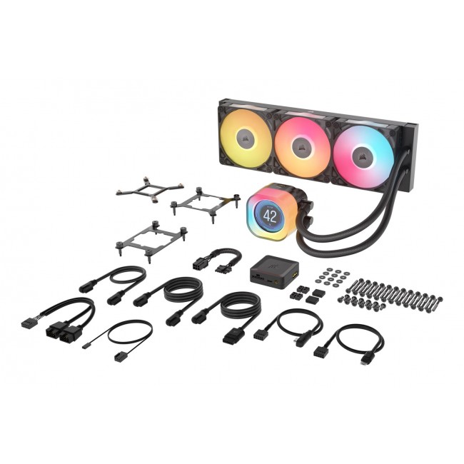 Corsair iCUE LINK TITAN 360 RX LCD Processor All-in-one liquid cooler 12 cm Black 1 pc(s) Corsair iCUE LINK TITAN 360 RX LCD Processor All-in-one liquid cooler 12 cm Black 1 pc(s)