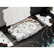 Equip 12-Port Fiber Optic Splice Box, LC Duplex, OM3, 1U, Equipped, Black