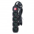 Esperanza ELK212K power extension 1.5 m 4 AC outlet(s) Indoor Black