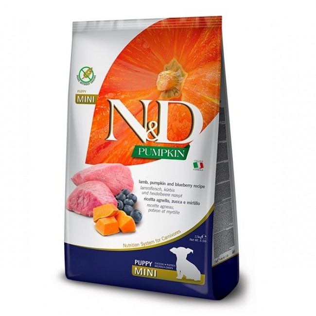 FARMINA Pumpkin N&D Lamb & blueberry Puppy Mini - dry dog food - 100g FARMINA Pumpkin N&D Lamb & blueberry Puppy Mini - dry dog food - 100g