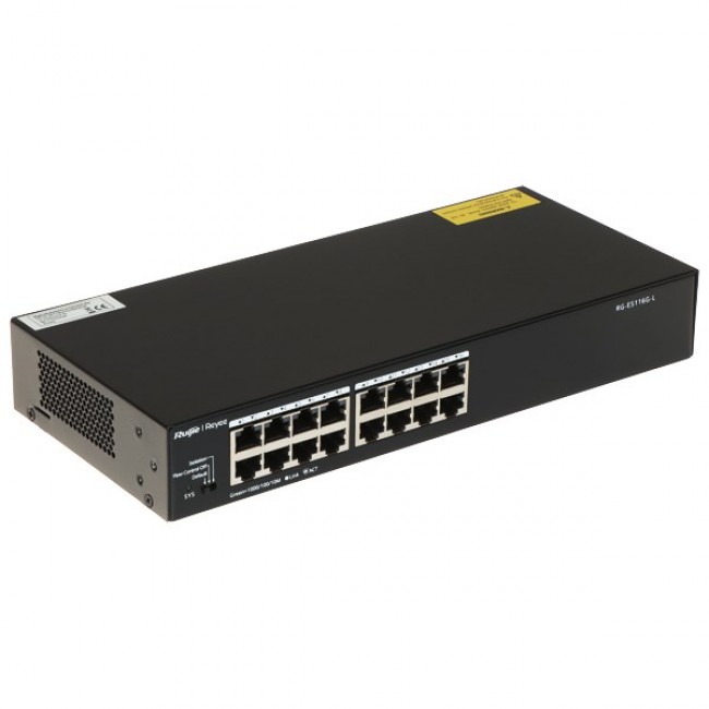 Ruijie Networks RG-ES116G-L network switch Unmanaged L2 Gigabit Ethernet (10/100/1000) Black