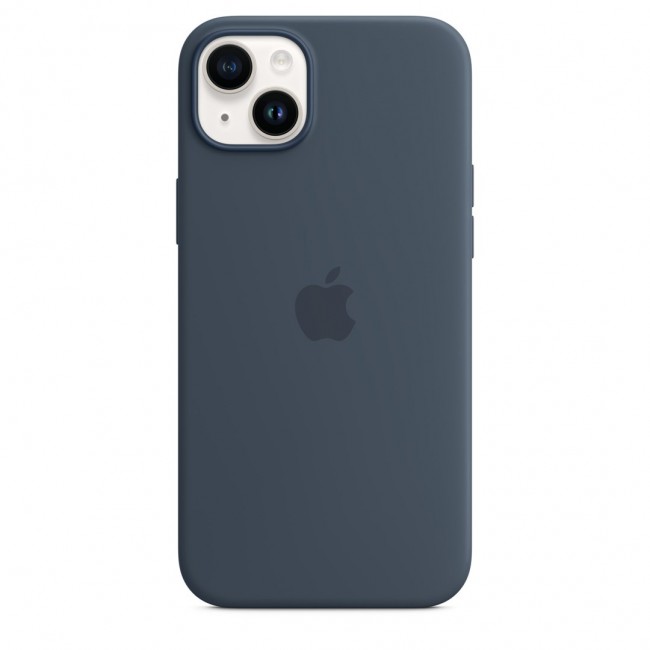 Apple iPhone 14 Plus Silicone Case with MagSafe - Storm Blue Apple iPhone 14 Plus Silicone Case with MagSafe - Storm Blue
