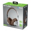 Muse M-298 SBR headphones/headset Wired & Wireless Head-band Calls/Music Bluetooth Brown, Silver
