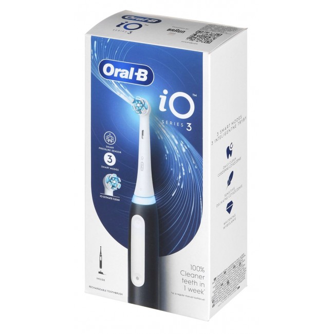 Braun Oral-B iO3 Matt Black electric toothbrush Braun Oral-B iO3 Matt Black electric toothbrush