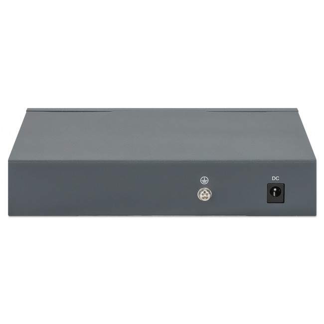 Intellinet 5-Port Gigabit Switch with PoE Passthrough, One IEEE 802.3bt (PoE++ / 4PPoE) PD PoE Port with 95 W Power Input, Four PSE PoE ports, PoE Power Budget up to 65 W, IEEE 802.3at/af Compliant Output, Desktop, Wall-mount Option
