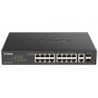 D-Link DGS-1100-18PV2 network switch Managed L2 Gigabit Ethernet (10/100/1000) Power over Ethernet (PoE) 1U Black