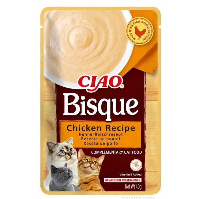 INABA Ciao Bisque Chicken Chicken Soup - Treat for Cats - 40g INABA Ciao Bisque Chicken Chicken Soup - Treat for Cats - 40g