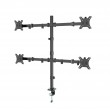 Gembird MA-D4-01 Adjustable desk 4-display mounting arm (rotate, tilt, swivel), 13 -32 , up to 10kg per screen