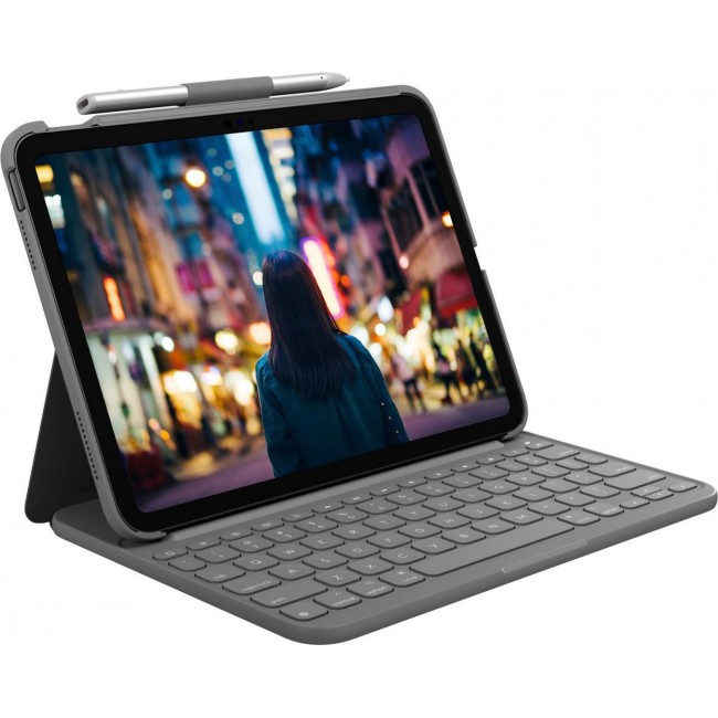 Logitech 920-011423 mobile device keyboard QWERTZ German Bluetooth Grey
