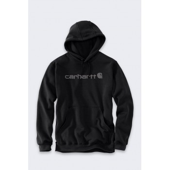 Bluza z kapturem Carhartt Marquette Logo Sweatshirt - black/gray rozmiar: m
