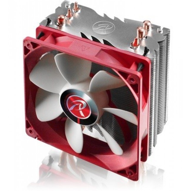 RAIJINTEK Themis Processor Cooler 12 cm Copper, Metallic, Red