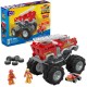 SET OF BUILDING BLOCKS MEGA BLOKS HOT WHEELS MONSTER TRUCKS 5-ALARM HHD19 FIRE TRUCK