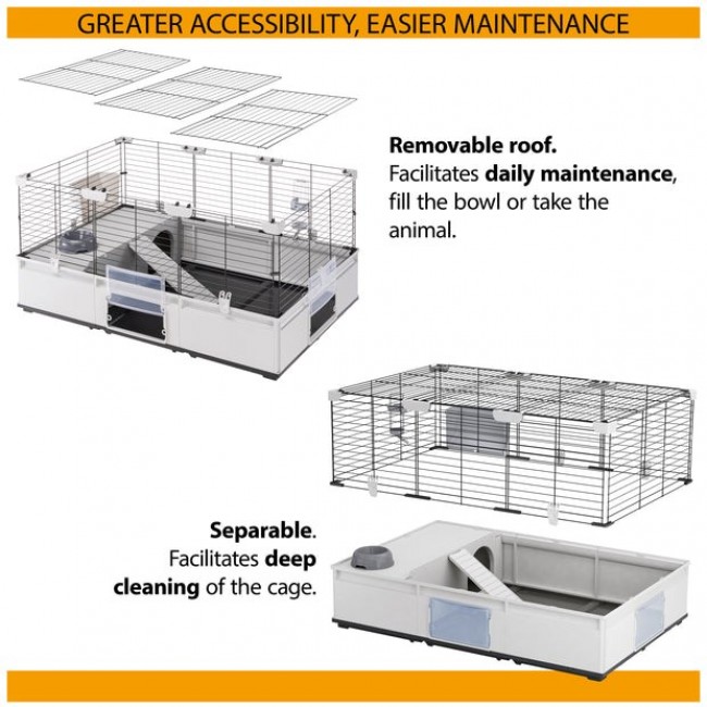 FERPLAST Modular 2 - cage for rabbit and domestic guinea pig - 109 x 72 x 56cm FERPLAST Modular 2 - cage for rabbit and domestic guinea pig - 109 x 72 x 56cm