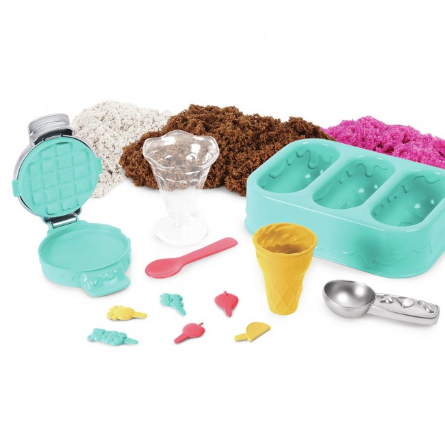 Kinetic Sand Scents, Ice Cream Treats Playset with 3 Colors Scented Play Sand & 6 Tools, Sensory Toys for Kids Ages 3 and up Kinetic Sand Scents, Ice Cream Treats Playset with 3 Colors Scented Play Sand & 6 Tools, Sensory Toys for Kids Ages 3 and up