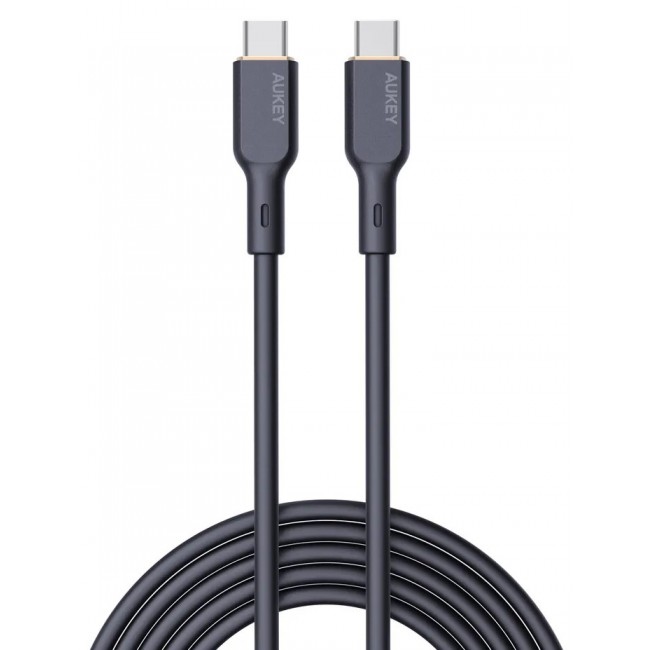 AUKEY CB-SCC101 USB-C Type-C Power Delivery PD 100W 5A 1m Silikon Black AUKEY CB-SCC101 USB-C Type-C Power Delivery PD 100W 5A 1m Silikon Black
