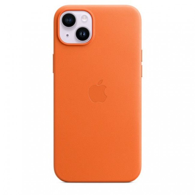 Apple iPhone 14 Plus Leather Case with MagSafe - Orange Apple iPhone 14 Plus Leather Case with MagSafe - Orange