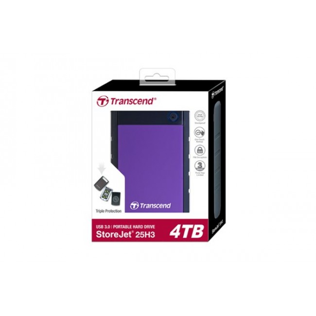 Transcend StoreJet 25H3P - 4TB - USB 3 Transcend StoreJet 25H3P - 4TB - USB 3