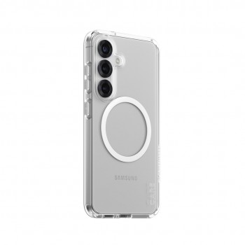 PanzerGlass CARE by Flagship Case Transparent Urban Combat w. White Qi Compatible Samsung Galaxy S25