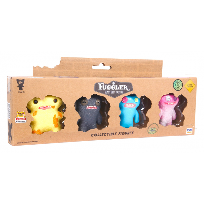 FUGGLER LIMITED EDITION 1.5 COLLECTIBLE FIGURES - 4 PACK VER. F