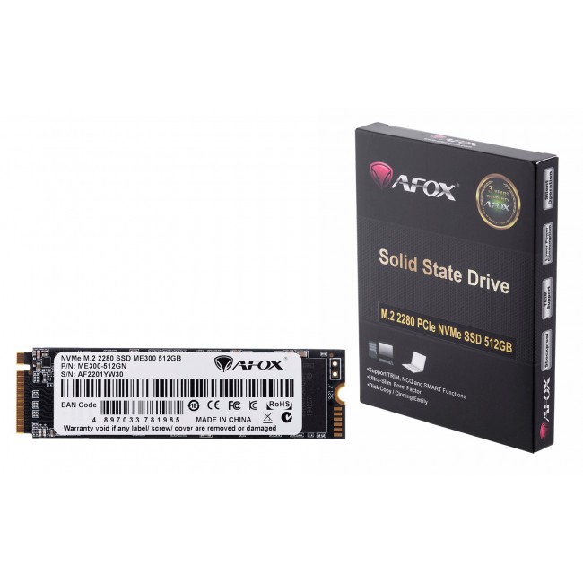 AFOX SSD M.2 PCI-EX4 512GB TLC 1,7 GB/S NVME AFOX SSD M.2 PCI-EX4 512GB TLC 1,7 GB/S NVME