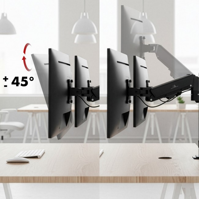 Maclean 2 monitor mount, gas spring, 17