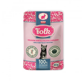 FOLK Kitten Subtle rabbit delicacy - wet cat food - 85g