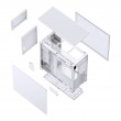 Jonsbo D41 MESH ATX Case, Tempered Glass - white