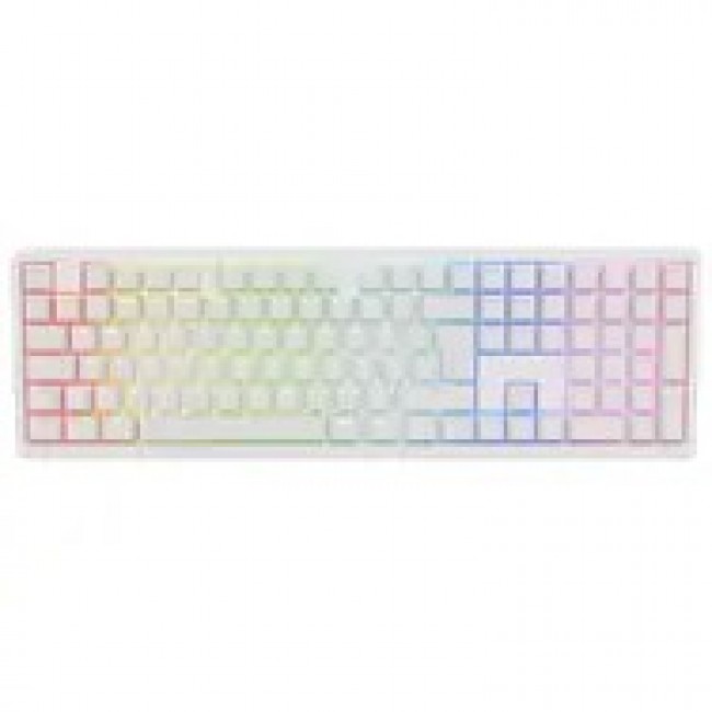 Ducky Zero 6108 Pure White Wireless Gaming Tastatur - MX2A Red (US)