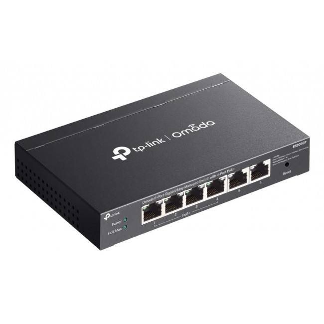 TP-Link Omada ES206GP network switch Managed Gigabit Ethernet (10/100/1000) Power over Ethernet (PoE) Black TP-Link Omada ES206GP network switch Managed Gigabit Ethernet (10/100/1000) Power over Ethernet (PoE) Black