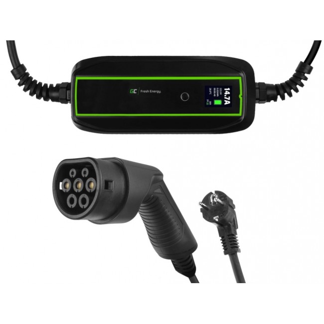 Green Cell EV16 electric vehicle charging station Black 1 Built-in display LCD