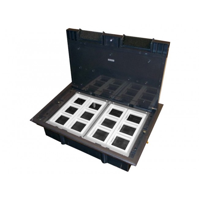 Floorbox 12M (45x45) adjustable depth, for technical floor (screed optional) ALANTEC