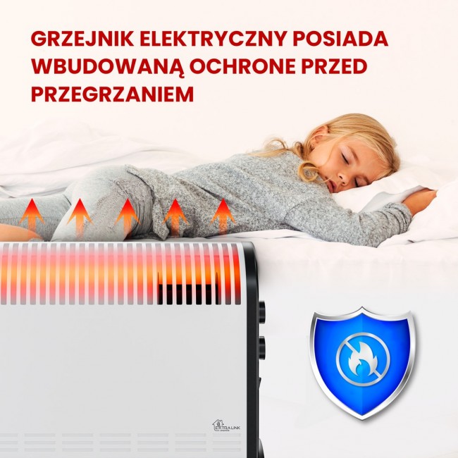 Extralink Convector heater LCV-06 2000W, 3 modes, thermostat, fan
