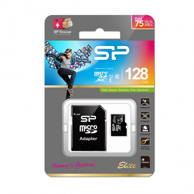 Silicon Power Elite 128 GB MicroSDXC UHS-I Class 10 Silicon Power Elite 128 GB MicroSDXC UHS-I Class 10