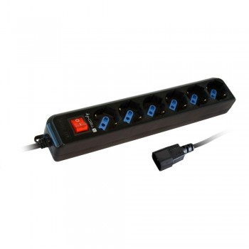 Techly Power Strip 6 Sockets Black with VDE Plug IUPS-PCP-6V