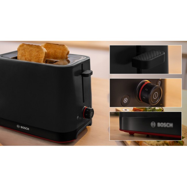 Bosch TAT3M123 toaster 2 slice(s) 950 W Black