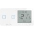 Wired double light switch with room dimmer, white WSR-02ML Tech Controllers