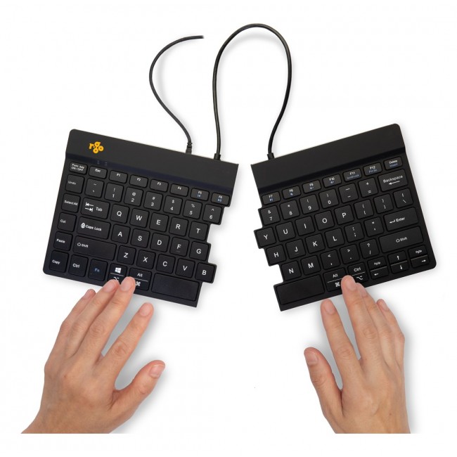 R-Go Tools Ergonomic keyboard R-Go Split Break v2 with break software, ergonomic split keyboard, QWERTY (US), Wired, black