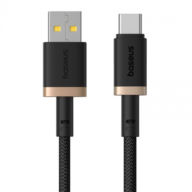 Baseus Dura USB Type A to Type C 60 W fast charging cable 2 m Black, Gold Baseus Dura USB Type A to Type C 60 W fast charging cable 2 m Black, Gold