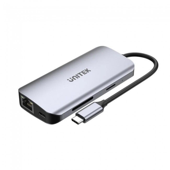 UNITEK ACTIVE HUB USB-C 2X HDMI 4K, RJ45, PD 100W UNITEK ACTIVE HUB USB-C 2X HDMI 4K, RJ45, PD 100W