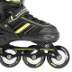 NILS EXTREME NH18191 2IN1 INLINE SKATES BLACK/LIME SIZE. M (34-38) WITH INTERCHANGEABLE HOCKEY SKATES